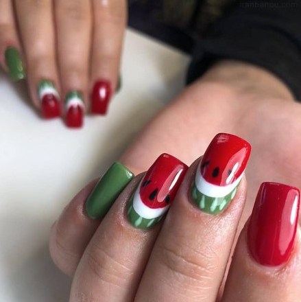 طرح کاشت ناخن مدل یلدایی 1402